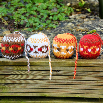 Painted Daisy Hanging Decoration Knitting Pattern - Toy Knitting Pattern