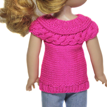 Cable Shrug for 14 to 14.5 inch Dolls