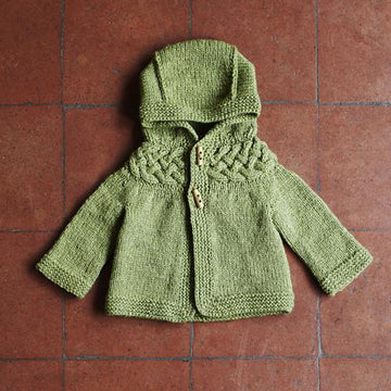 Top-down Baby and Children Cable Yoke Jacket
