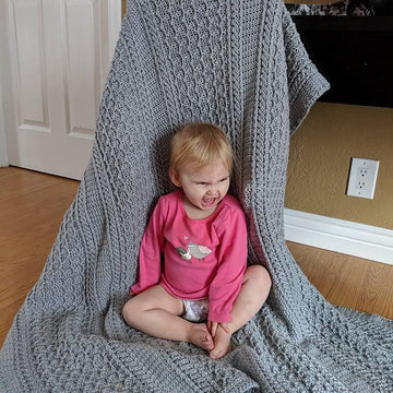 Cabled Zig Zag Throw