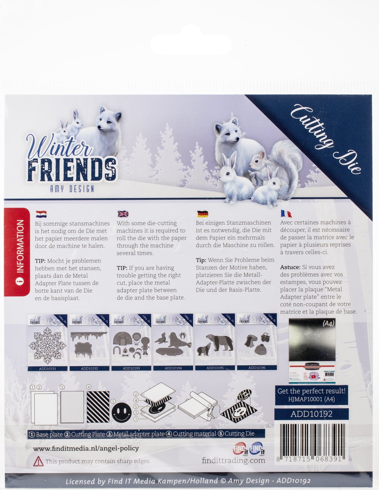 Find It Trading Amy Design Die - Ice Border, Winter Friends