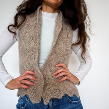 Dropped Stitch Chevron Scarf