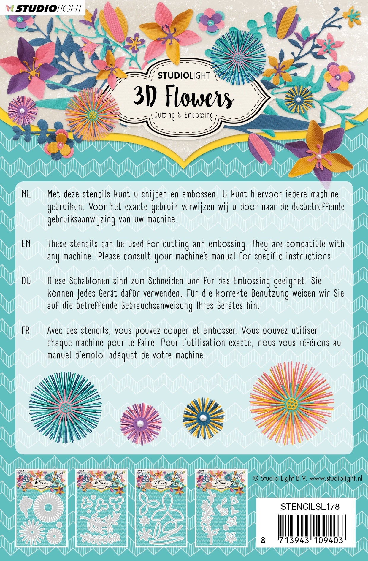 Studio Light Flowers Cutting & Embossing Die - 580304