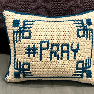 #Pray Mosaic Pillow