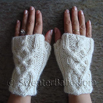 #110 One Skein Cabled Fingerless Gloves