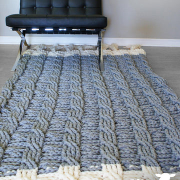 Reversible Cable Throw Blanket (2015022)