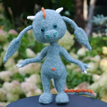 Little Dinosaur boy Crochet Pattern, amigurumi toy PDF, Language - English