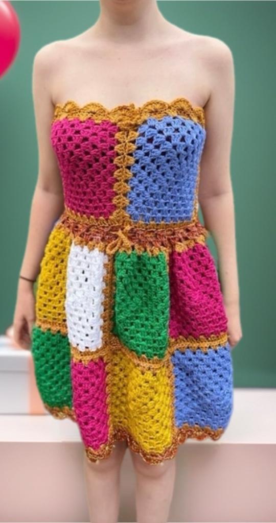 Peplum Crochet Dress