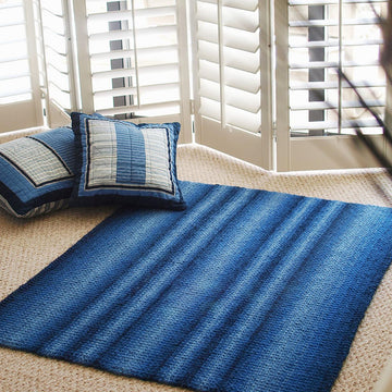 Ocean Currents Rug Knitting Pattern
