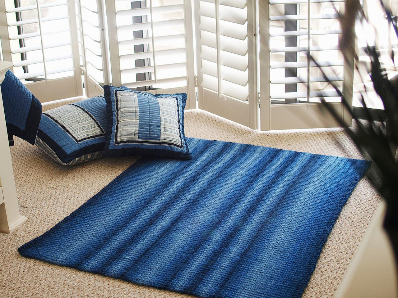 Ocean Currents Rug Knitting Pattern