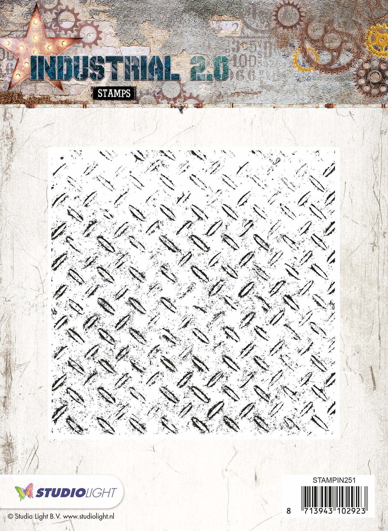 Studio Light Industrial 2.0 5.5"X5.5" Stamps - Diamond Tread