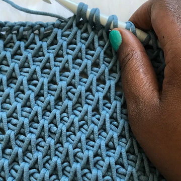 Cottage Throw Pillow - Tunisian Crochet