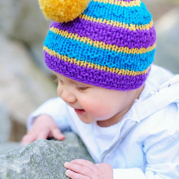 Textured Stripe Stocking Cap