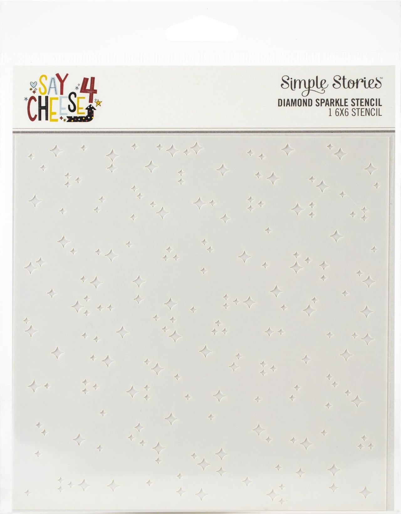 Simple Stories Say Cheese 4 Stencil 6"X6" - Diamond Sparkle