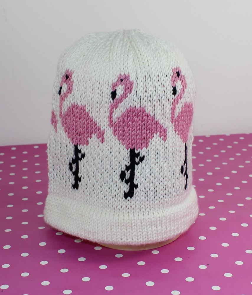 Flamingo Ski Beanie Hat CIRCULAR