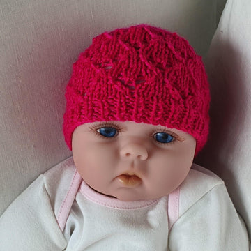 Libby - babies lace stitch hat