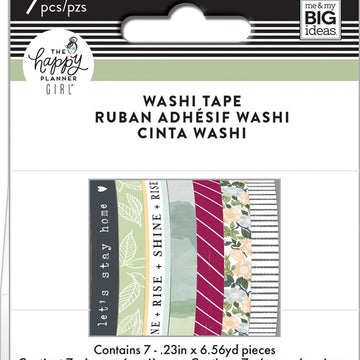 The Happy Planner Washi Tape 6mmX6.5yd Each 7/Pkg - Homebody