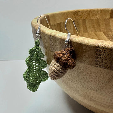 Acorn and Oak Leaf Earrings