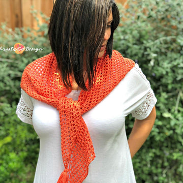 Easy Mesh Triangle Shawl
