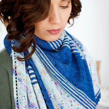 Blue Impression Shawl