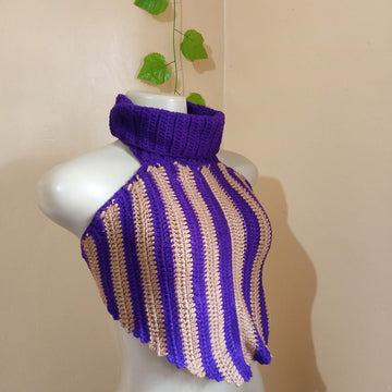 High neck crochet top