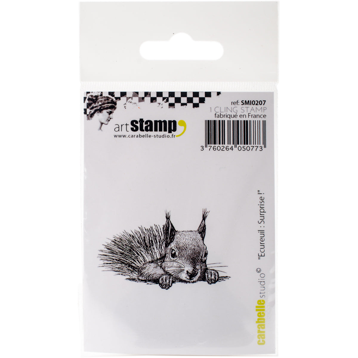 Carabelle Studio Cling Stamp Small 2"X2.75" - Squirrel - Surprise!