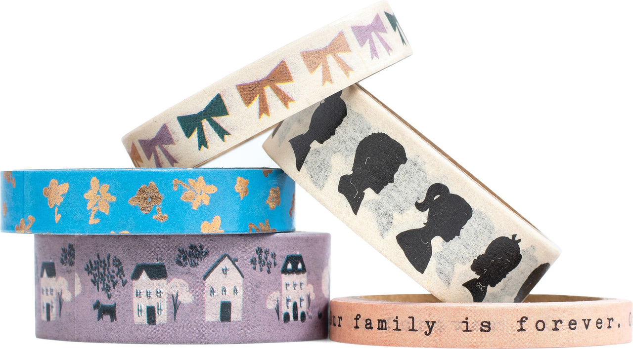 American Crafts Maggie Holmes Heritage Washi Tape 8/Pkg - 4 To 6 Yards Each
