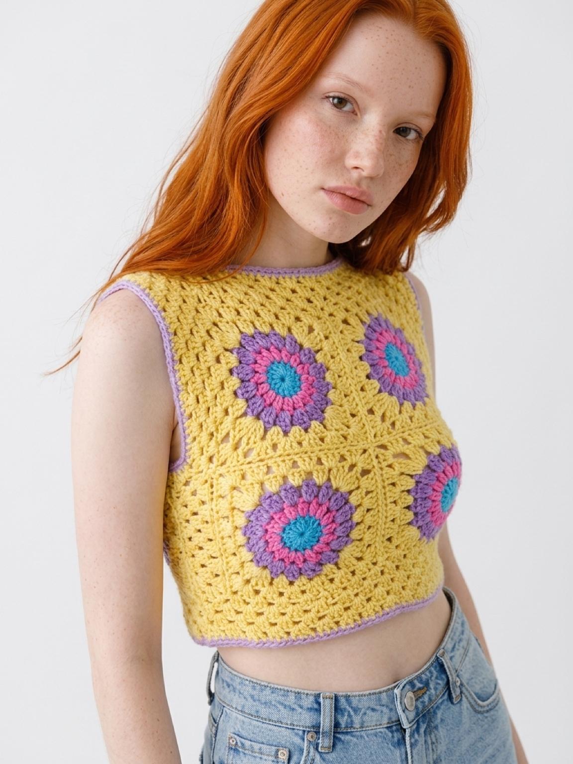 Sunny Crochet Crop Top