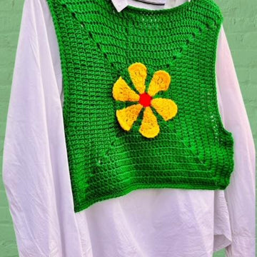 Retro Flower Crochet Tank