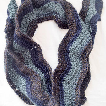 Meandering Walk in the Woods Ripple Scarf