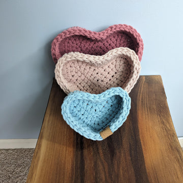 Heart Shaped Nesting Baskets