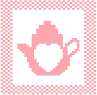 Big Heart Teapot Dishcloth