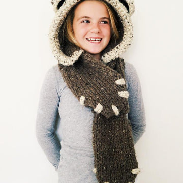 Bennett the Bear Hooded Scarf