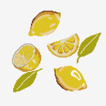 Lemon in DMC - PAT0120 - Downloadable PDF