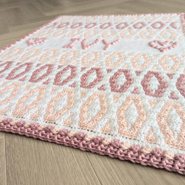 Personalised Inset Mosaic Ivy Crochet Blanket