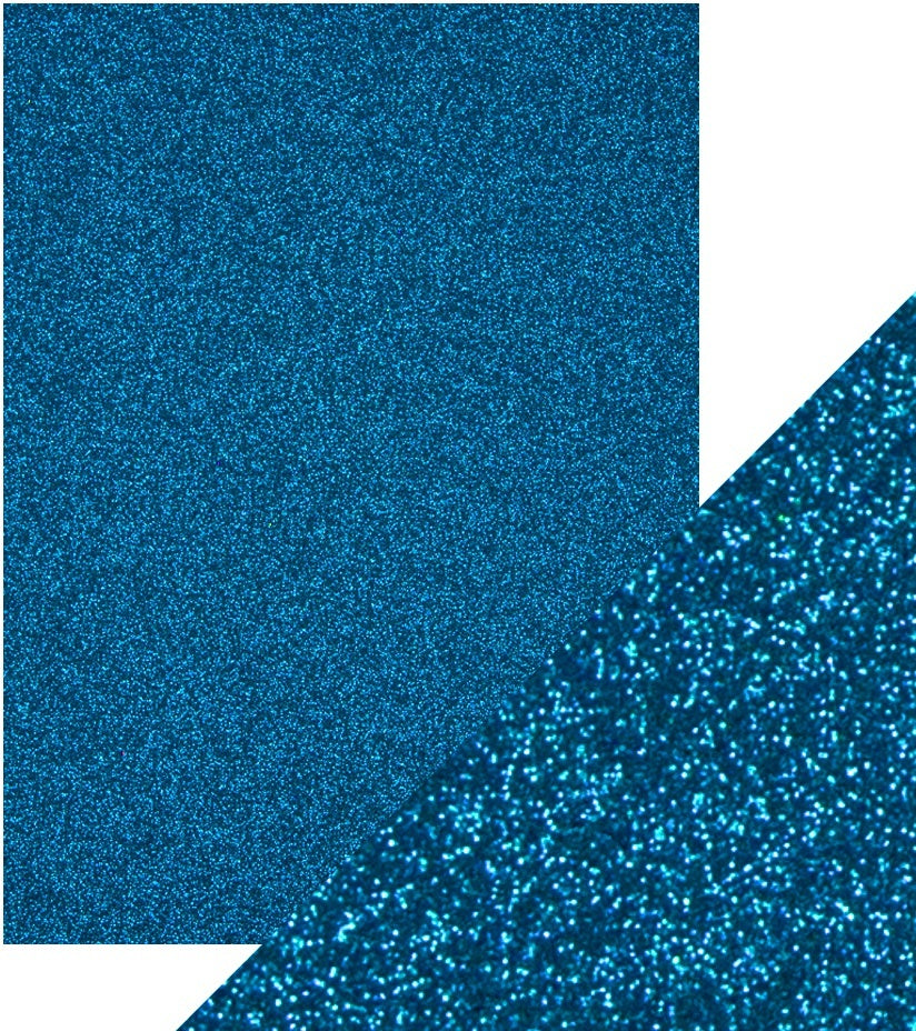 Tonic Studios Craft Perfect Glitter Cardstock 8.5"X11" 5/Pkg - Midnight Topaz