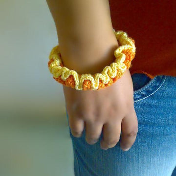 Ruffled Crochet Bracelet Pattern A Designer Jewelry Bangle
