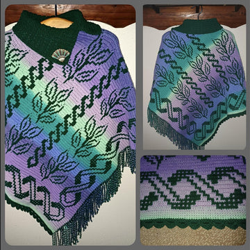 Flowing Cables and Vines Poncho