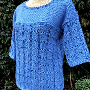 All Squared! Eyelet Sweater