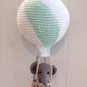 Elephant in a hot air balloon