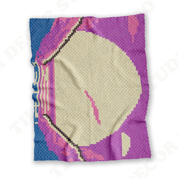 Home Decor Sunset Art Deco Throw Blanket C2C Crochet Pattern