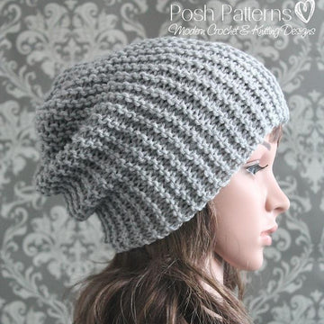 Easy Slouchy Hat Knitting Pattern 314