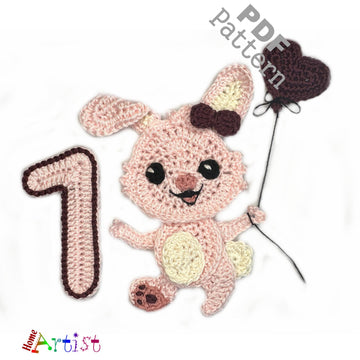 Crochet Number1 Bunny pattern