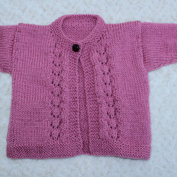 Knitting Pattern Childs Cardigan 3 Sizes UK & USA Terms #452