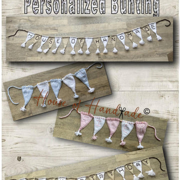 Personalised Interchangeable Bunting Knitting Pattern