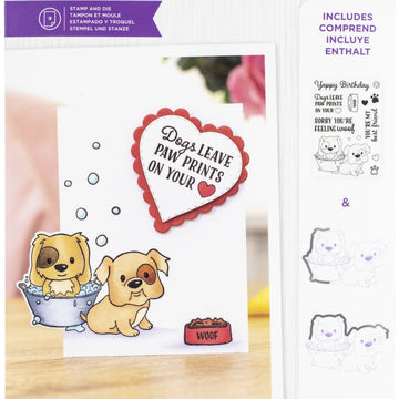 Crafter's Companion Gemini Stamps & Dies - Paw Prints