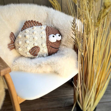 Fish throw pillow