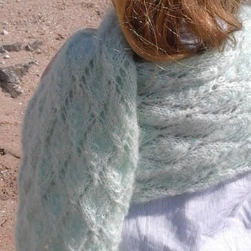 Knitted lace neck wrap/cowl and scarves