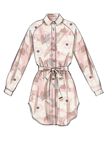 McCall's Misses' Raglan Sleeve, Button-Down Shirts and Tunics  M7472 - Sewing Pattern