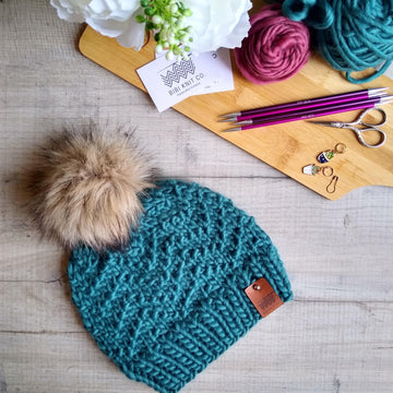 Chevron Chunky Bobble Hat